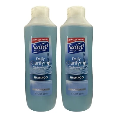 2 Pack Suave Essentials Daily Clarifying Shampoo 30 oz For Normal to Oily Hair - Image 1 of 4