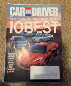 CAR AND DRIVER JANUARY 2024 MAGAZINE 10 BEST GOOD CONDITION FREE SHIPPING - Picture 1 of 1