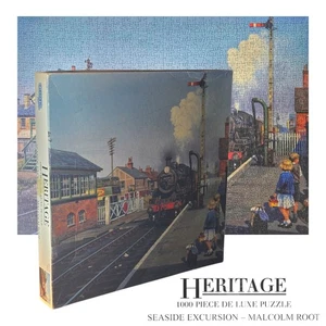 GIBSONS Heritage Jigsaw Puzzle Seaside Excursion by Malcolm Root 1 Piece Missing - Picture 1 of 9