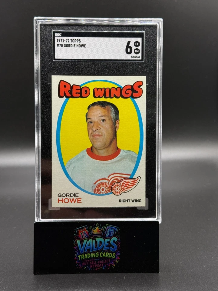 Gordie Howe 1971-72 Topps #70 SGC 6 EX-NM 🔥 Vintage Hockey Red Wings HOF - Image 1 of 2