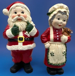 Mesa de plástico Mr and Mrs Santa Claus adornos navideños hechos en Macao 3,5”. - Imagen 1 de 16