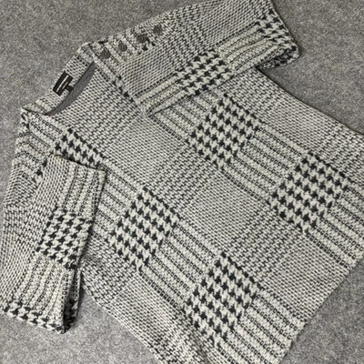 emporio armani mens pull over thick neck button sweater sz L - Image 1 of 4