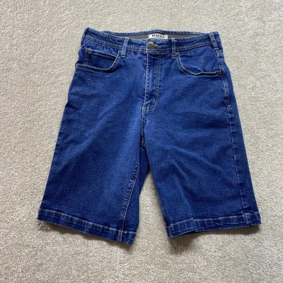 Duke Haband Shorts Mens 32 Denim Stretch Jean Casual Relaxed Fit Knee Length - Image 1 of 4