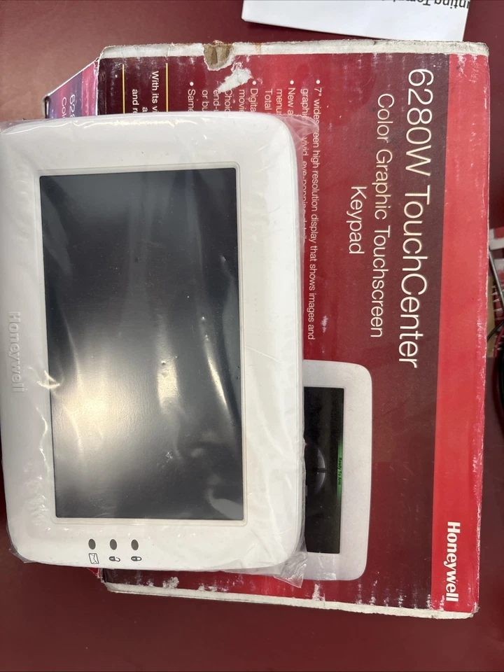 霍尼韦尔 6280W 触摸中心彩色图形触摸屏报警键盘-白色 — 第 1/1 张图片