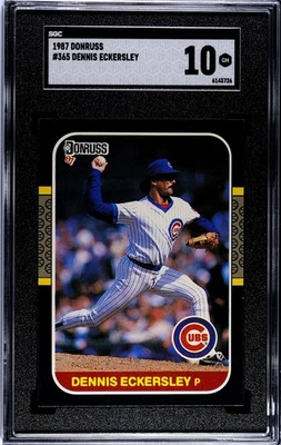 Donruss 1987 - #365 Dennis Eckersley Chi Cubs - HOFer - perfecto SGC 10 Foto 1 de 2