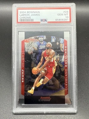 2004-05 Bowman Chrome #23 LeBron James PSA 10 Cleveland Cavaliers MVP segundo año Foto 1 de 2