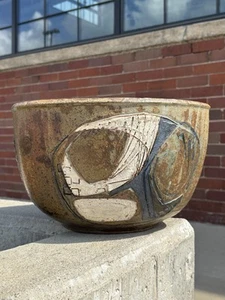 Huge Joel Edwards Calif Studio Ceramic Bowl Planter Pottery - Picture 1 of 14
