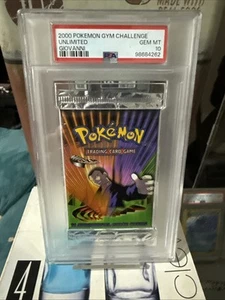 PSA 10 Pokemon Gym Challenge Graded Booster Pack Giovanni Unlimited 2000 - Picture 1 of 4