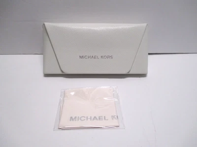 NUEVO ESTUCHE PARA GAFAS DE SOL MICHAEL KORS INVIERNO BLANCO Y CONTENEDOR DE PAÑO DE LIMPIEZA W1 Foto 1 de 2