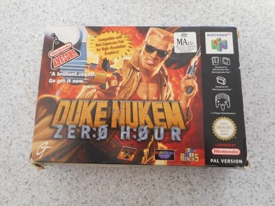 NINTENDO 64 VIDEO GAME CARTRIDGE DUKE NUKEM ZERO HOUR COMPLETE WITH MANUAL PAL - Image 1 of 4