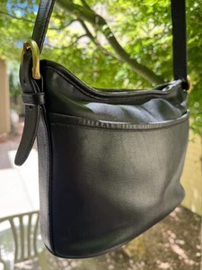 Bolso de Hombro COACH EE. UU. Hecho en Guante Negro Cuero de Vaca Curtido Vale la pena 4143 - Imagen 1 de 18