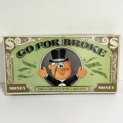 Vintage Go For Broke Money Board Game No. 58 Selchow & Righter NEW NOS READ - Image 1 of 4