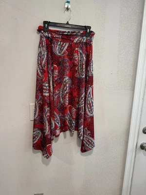 Pañuelo Apt 9 Falda Med Rojo Paisley Midi Línea A Foto 1 de 4