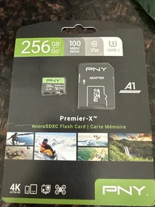 PNY Technologies Premier-X Class 256GB 10 UHS-I U3 microSDXC Flash Memory Card - Picture 1 of 2