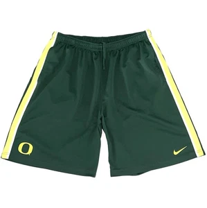 Nike x Oregon Ducks Green Poly Mesh Pockets Elastic Drawstring Shorts Mens sz XL - Picture 1 of 7