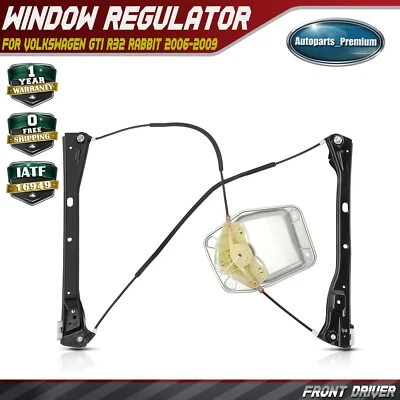 Front Left Driver Power Window Regulator w/o Motor For Volkswagen GTI R32 Rabbit - Image 1 of 4