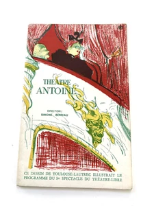 1969 Paris "Antoine Theatre" Program w/ Cover by "Toulouse-Lautrec"   * - Picture 1 of 15