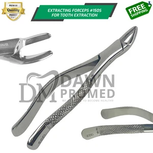 Fórceps de extracción de pedo dental 150S 6"" incisivos molares superiores inferiores quirúrgicos - Imagen 1 de 8