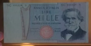 1975 $1000 Lire Mille Italy Ungraded Currency Gnumismatist - Picture 1 of 12