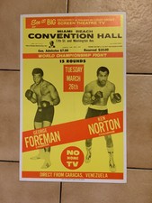 Original 1974 George Foreman Vs. Ken Norton Vintage Boxing Poster Nice Condition
