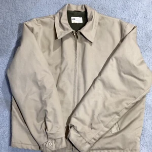 Vintage Sears Perma Prest Jacket Men’s 42 Tan Fur Lined Bomber Full Zip - Picture 1 of 15