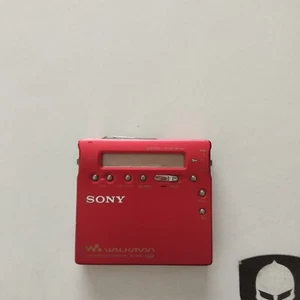 SONY MZ-R900 MD Walkman MDLP Portable Player Recorder RED Missing Battery Cover - Zdjęcie 1 z 7