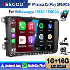 GPS Android 13 Carplay 9"Car Stereo Radio SAT NAV For VW Volkswagen Jetta Passat