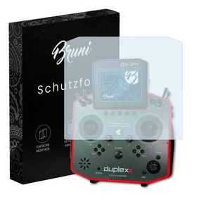 Bruni 2x Folie für Jeti Transmitter Duplex DS-24 Schutzfolie Displayschutzfolie - Photo 1/8