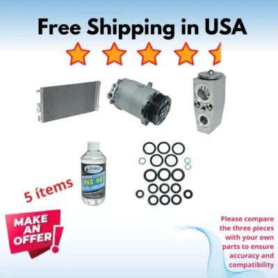Compresor, condensador y válvula aire acondicionado apto para Saturn Aura 2007-2009 Foto 1 de 4