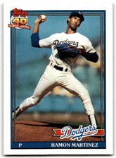 1991 Topps Baseball Card Ramon Martinez Los Angeles Dodgers #340