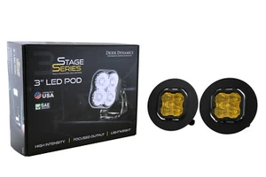 SS3 LED Fog Light Kit for 2007-2013 GMC Sierra Max Yellow w/Backlight - Picture 1 of 16