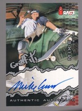 MIKE CRUM 2000 PRESS PASS RAGE EXREME SPORTS GRAFFITI ON CARD AUTO *SKATEBOARD*
