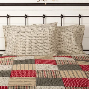 Juego de 2 fundas de almohada antiguas blancas antiguas con extravagantes estrellas negras - Imagen 1 de 3