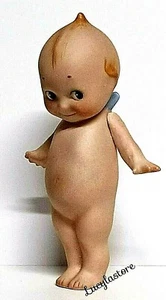 Figura bebé muñeca Kewpie Wing bisque vintage rosa o’neill pintada a mano 6,25" H - Imagen 1 de 12