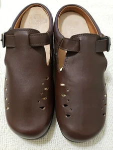 Ana Tech Womens Clogs Brown Leather Slip On Mule.Size EU 42 US 9-9.5 Made in USA - Picture 1 of 11