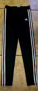 Adidas Girls 3-Stripes Leggings Size 14 - Picture 1 of 6