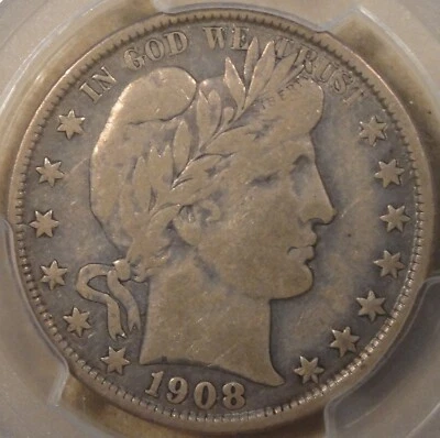 1908-O Barber Half Dollar 50c PCGS Certified VF20 - Image 1 of 4