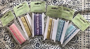 RIBBON SATIN JENNI B IT'S A BOY & HAPPY BIRTHDAY & ITS A GIRL & SWEET HEART X 6 - Picture 1 of 1