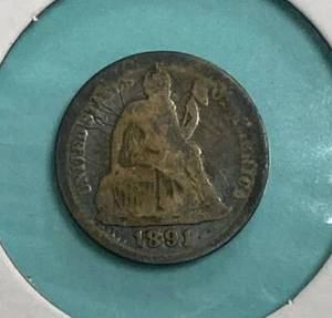 1891 O Seated Liberty Dime ~ USA-Silbermünze ~ 10c ~ #1 - Bild 1 von 5