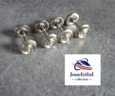 JOUEF HO 1/87 4 essieux métallique isolés d 9,6 mm - Photo 1/4