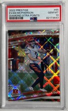 2022 Panini Prestige Football Evan McPherson Diamond Xtra Card #65 PSA GEM MT 10