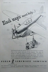11/1945 PUB FIELD AIRCRAFT SERVICE BLACK MAGIC ORIGINAL AD - Foto 1 di 1