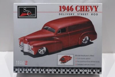 SPEC CAST 1946 CHEVY DELIVERY STREET ROD SCALE 1:25 DIECAST MODEL KIT NEW - Image 1 of 4