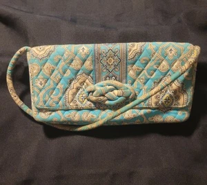 VERA BRADLEY Knot Just A Clutch Convertible Handbag/Purse in TOTALLY TURQUOISE - Picture 1 of 5