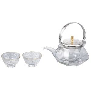 Hario Octagonal Chirori Sake Pot Glass Set 360ml IDSG-2004-ESV MADE IN JAPAN - Picture 1 of 2