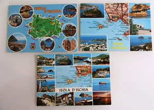 Postkarten ITALIEN 3 x ISOLA ISCHIA frankiert mit Briefmarken Postcards Italy - Bild 1 von 2