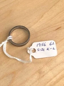 Münzring - 1956 Elizabeth 2nd Sixpence Größe K bis L (K 1/2) - Bild 1 von 5