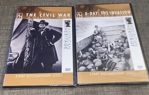 NEW American Heritage DVD Lot Documentary D-Day The Civil War A Nation Divided - Picture 1 of 18