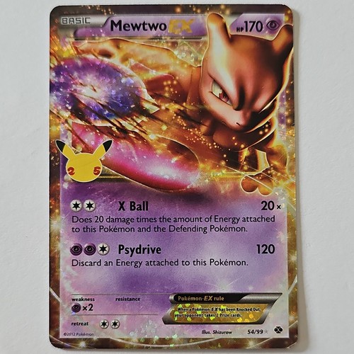 2021 Pokemon Celebrations Mewtwo EX 54/99 25th Anniversary Holo