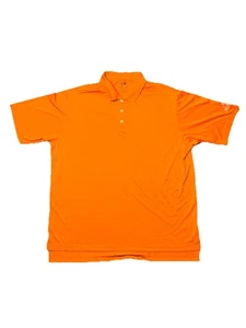 Adidas Climalite Polo Uomo XXL Arancione Righe Manica Corta Casual Golf - Foto 1 di 4